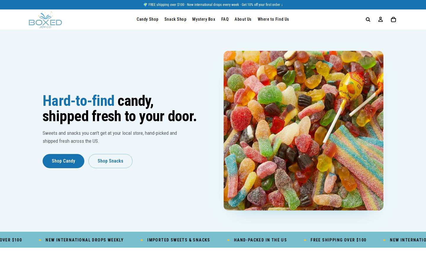boxedjoyco.com homepage screenshot