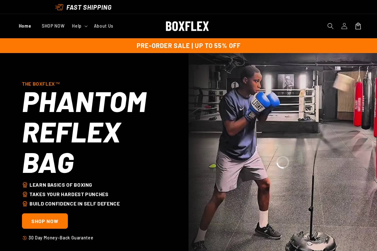 Boxflex homepage screenshot