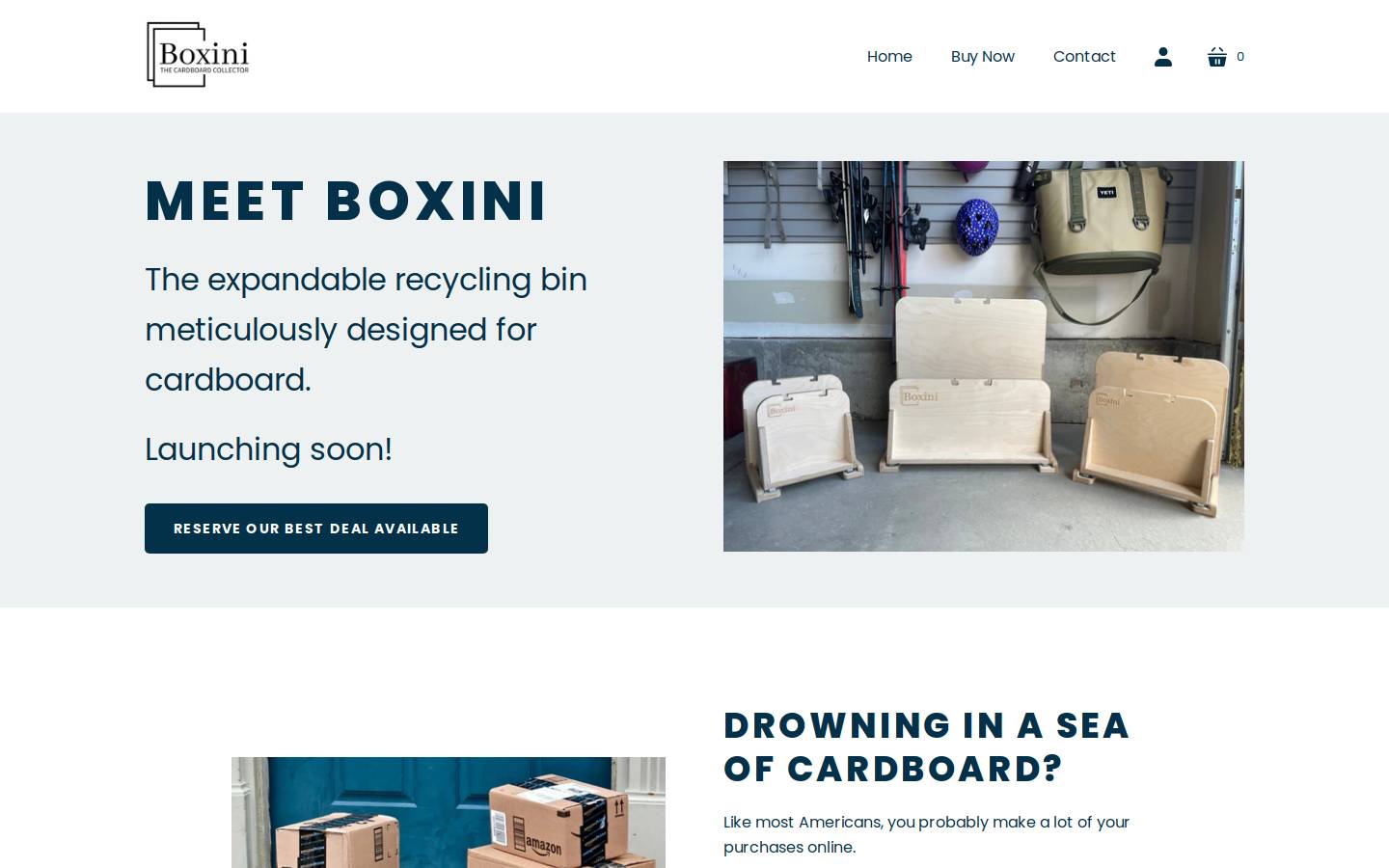 boxini.co homepage screenshot