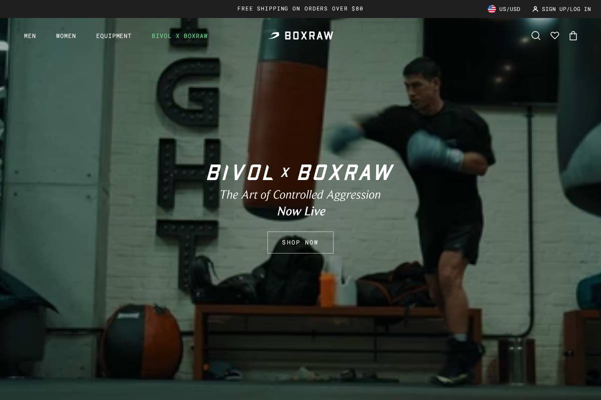 BOXRAW homepage screenshot