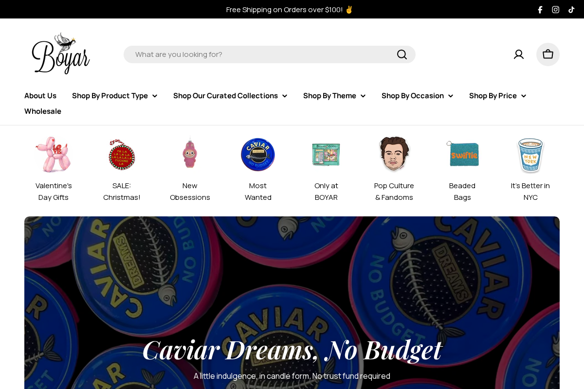 Boyar Gifts NYC homepage screenshot