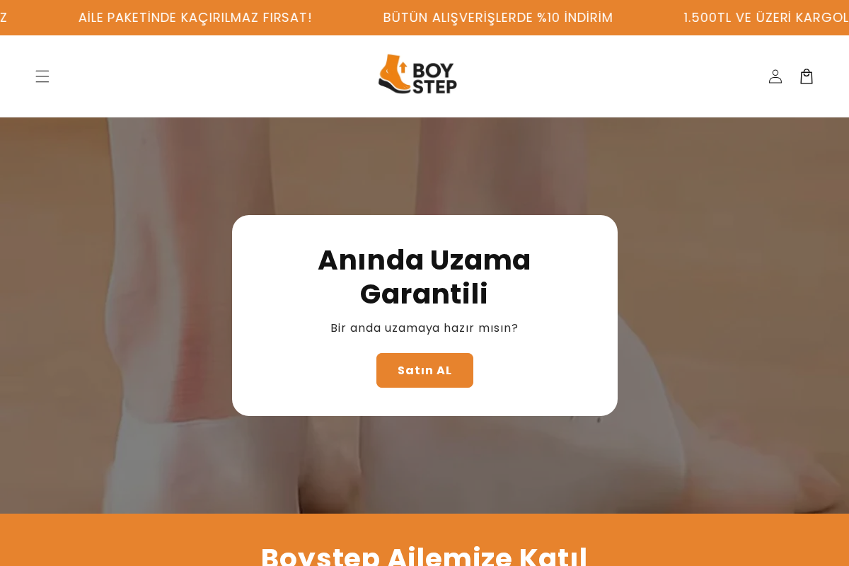 BoyStep homepage screenshot