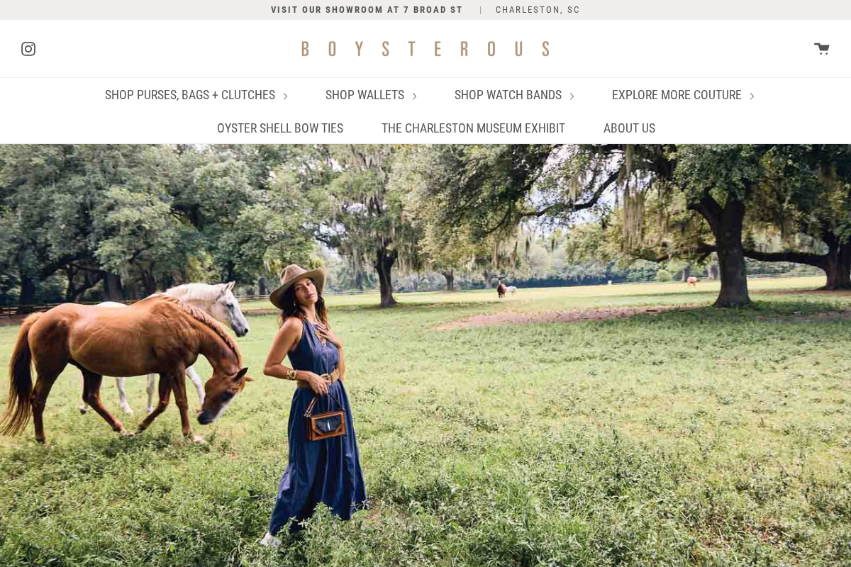 Boysterous Couture homepage screenshot