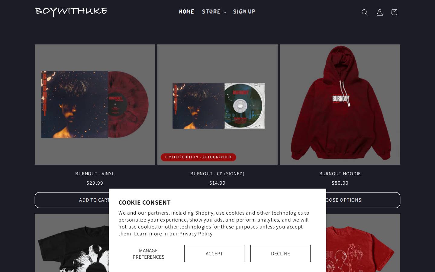 boywithukemusic.com homepage screenshot