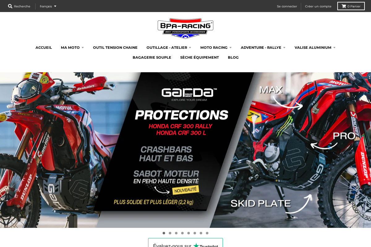 BPA RACING FRANCE homepage screenshot