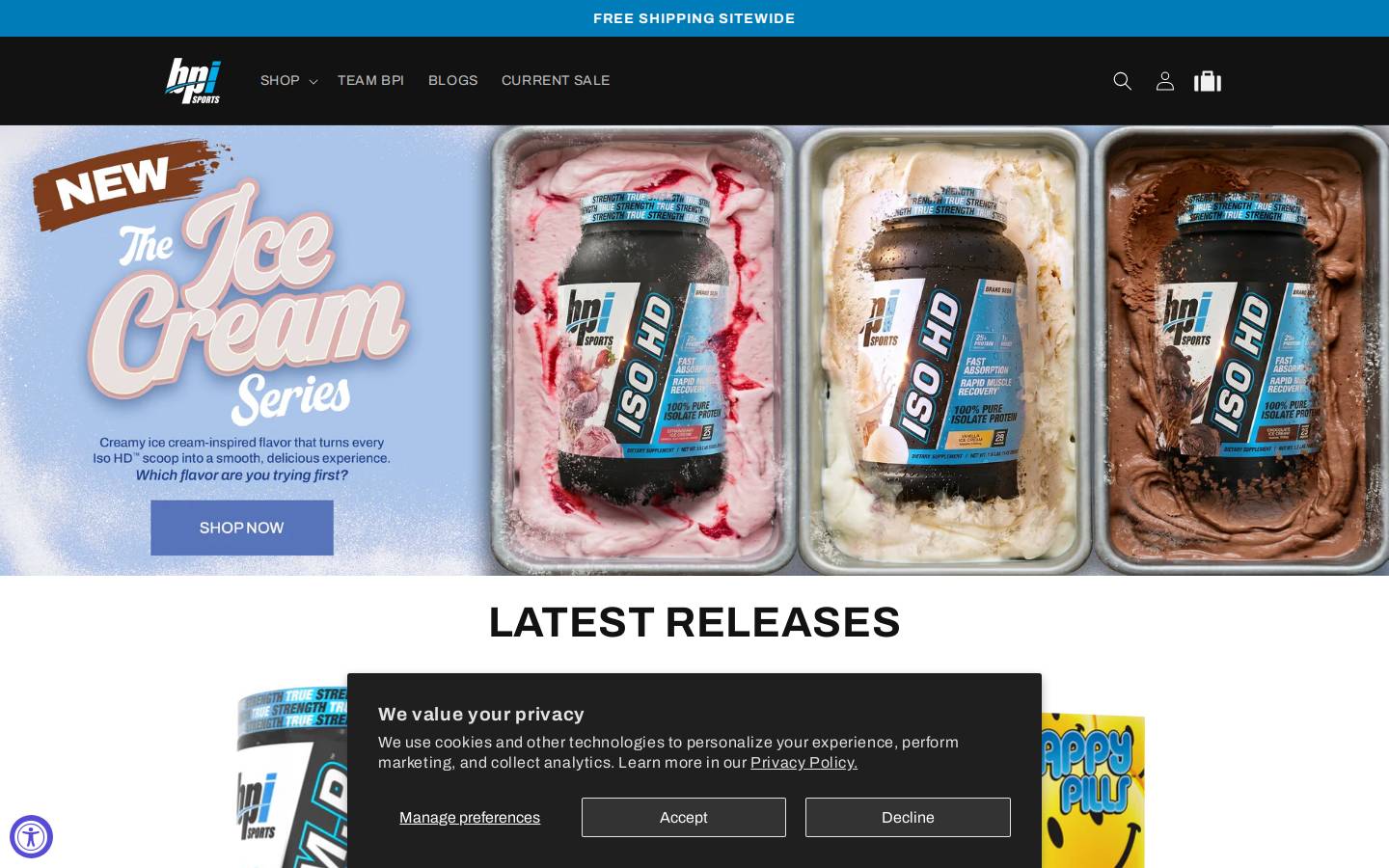 bpisports.ca homepage screenshot