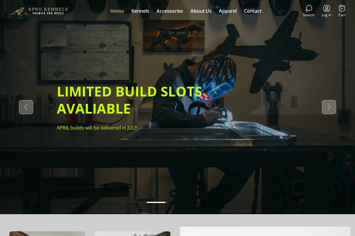 bprokennels.com homepage screenshot