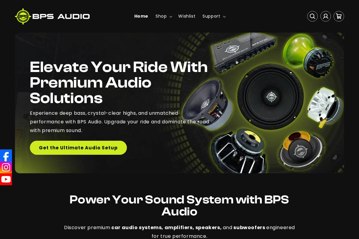 bpsaudio.com homepage screenshot