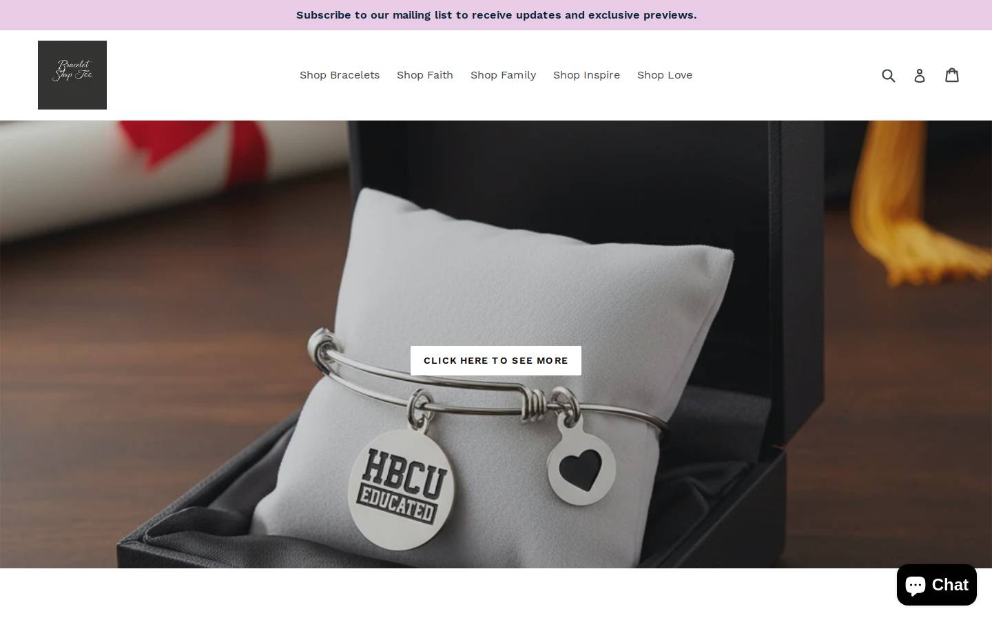 braceletshoptoo.com homepage screenshot