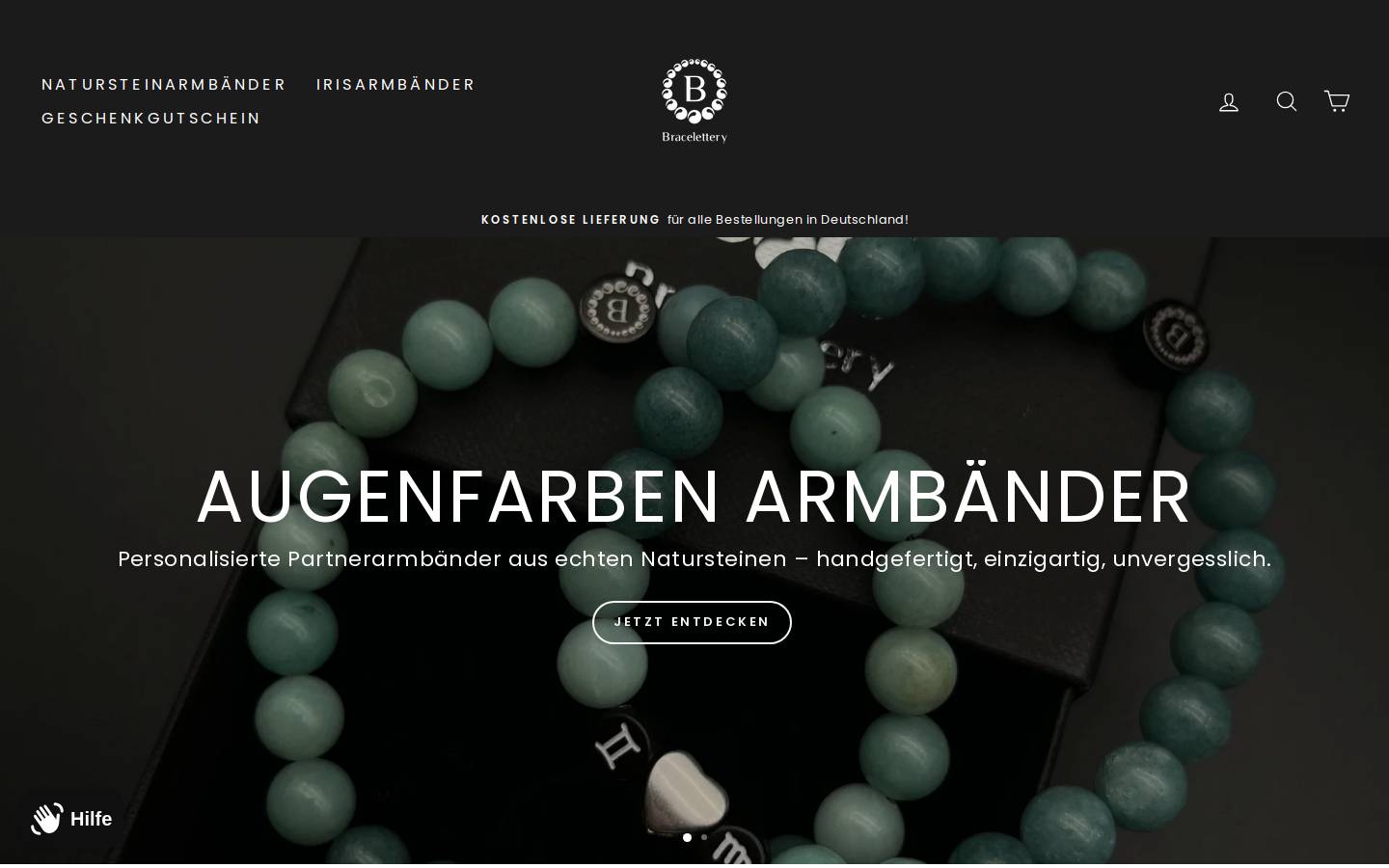 bracelettery.com homepage screenshot