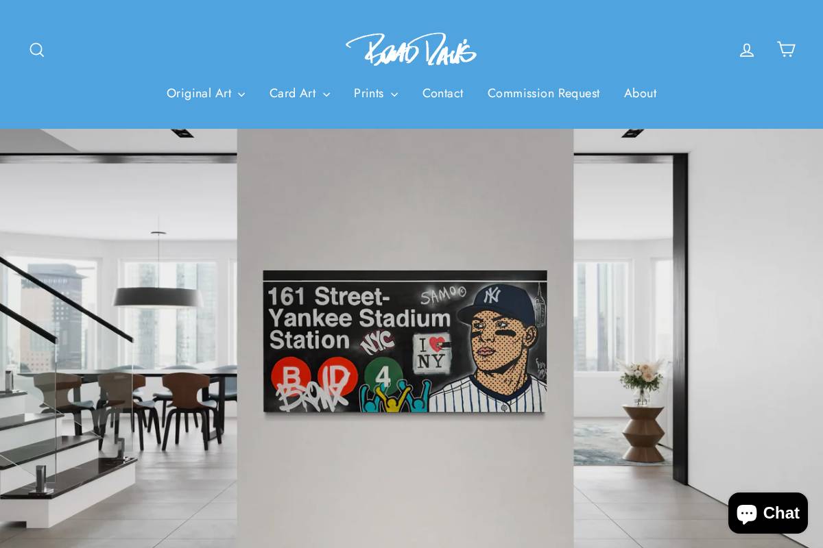 Brad Davis Art homepage screenshot