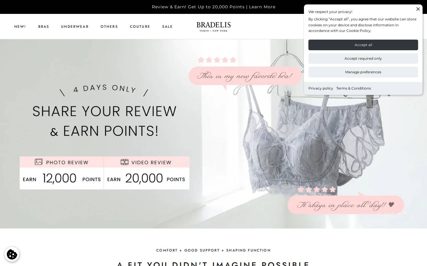 bradelisnewyork.com homepage screenshot