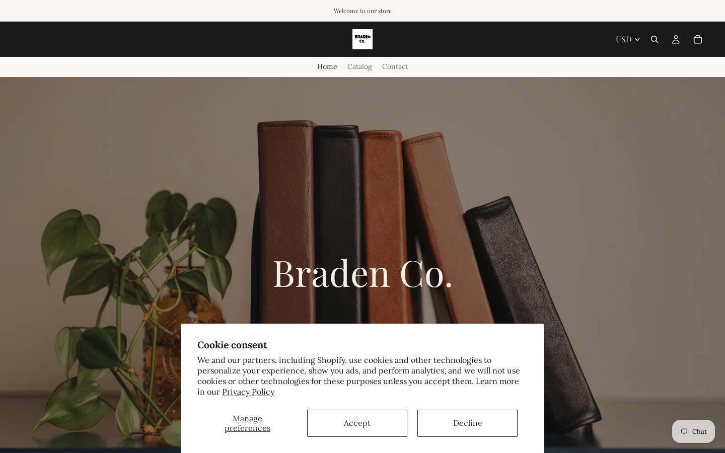 bradenco.shop homepage screenshot