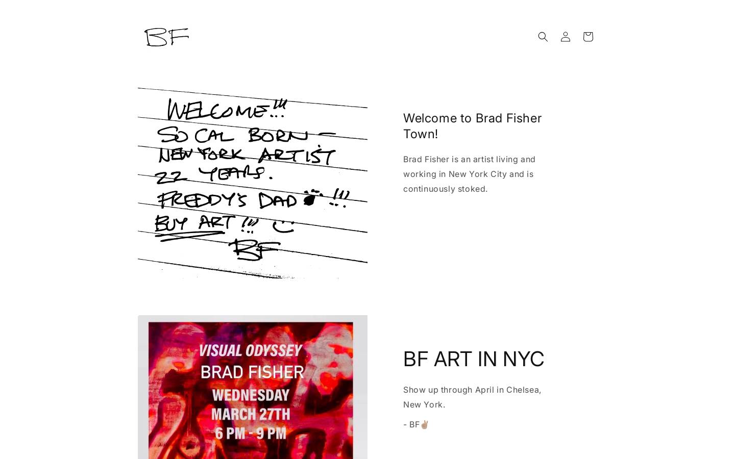 bradfishertown.com homepage screenshot
