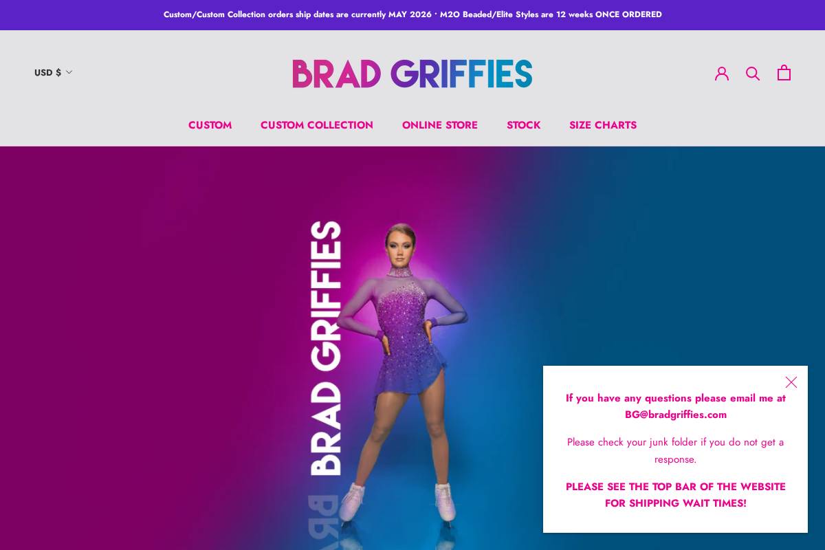 bradgriffies.co homepage screenshot