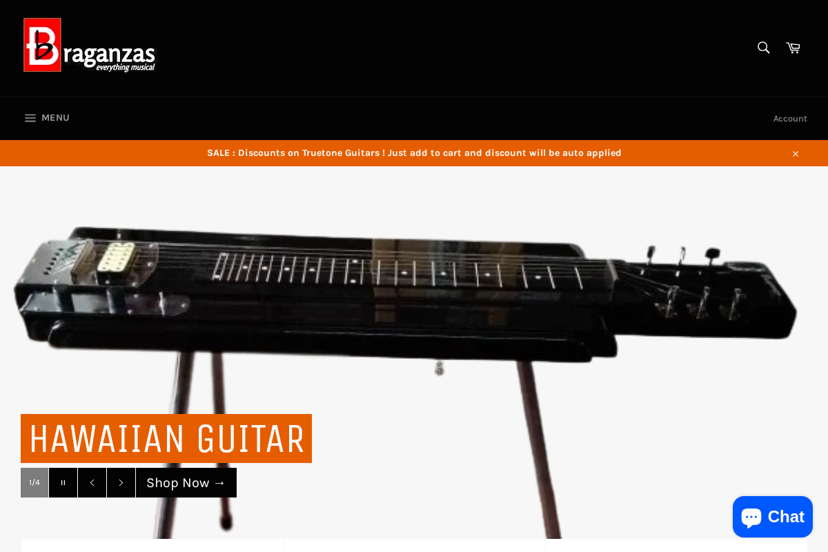 braganzamusicals.com homepage screenshot