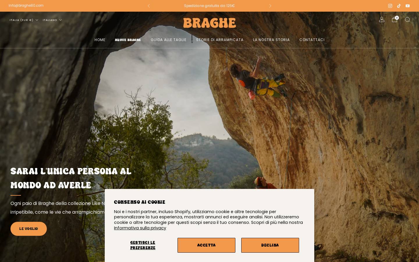 Braghe homepage screenshot