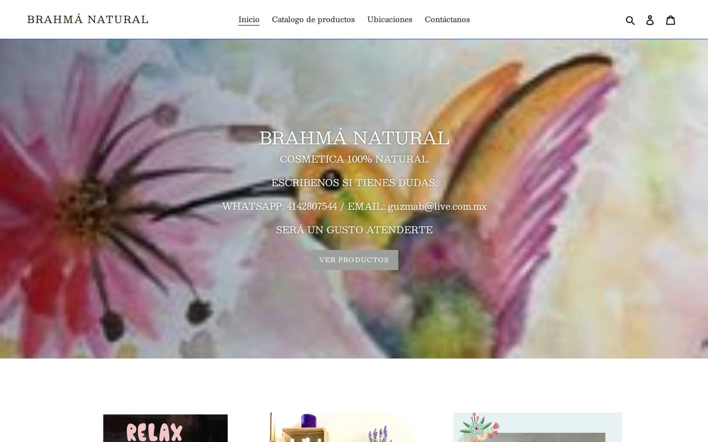 brahmanatural.com.mx homepage screenshot