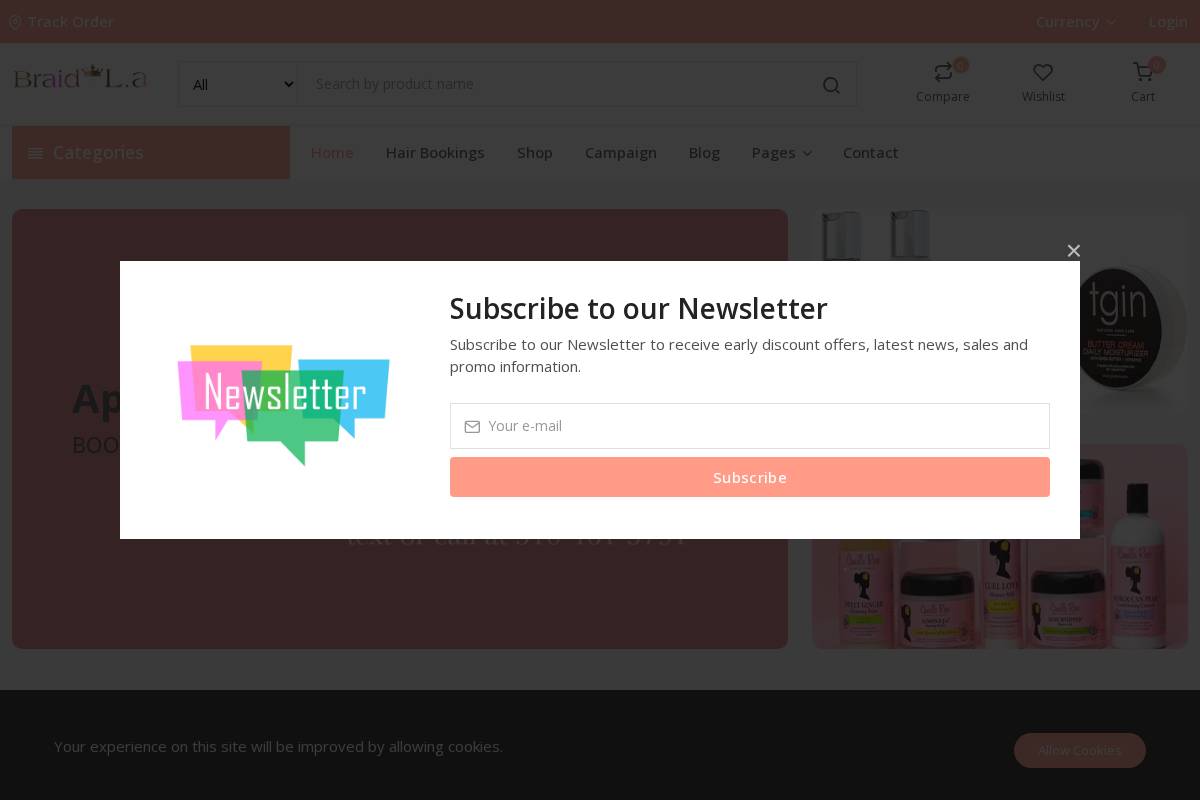 braidqueenla.com homepage screenshot