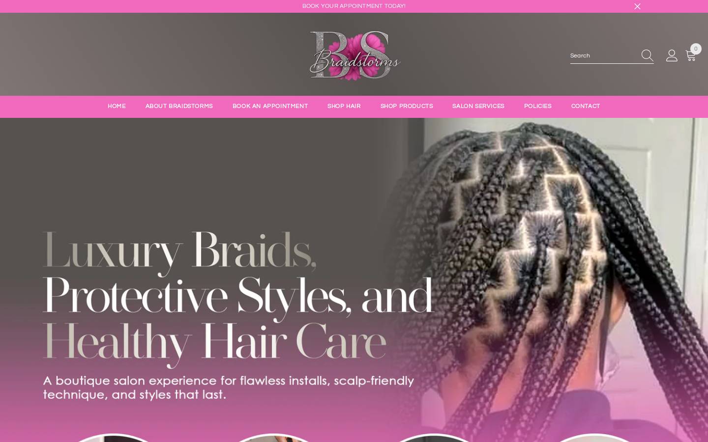 braidstorms.com homepage screenshot