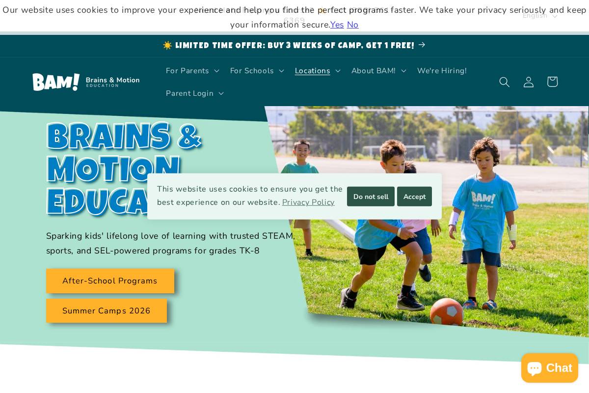 Brains & Motion Education homepage screenshot