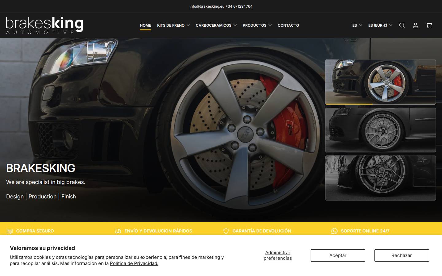 Brakesking homepage screenshot