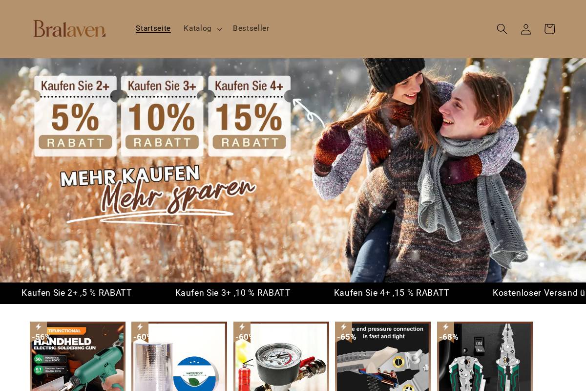 Bralaven homepage screenshot