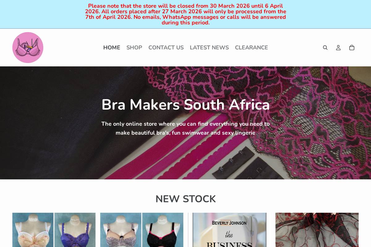 bramakers.co.za homepage screenshot