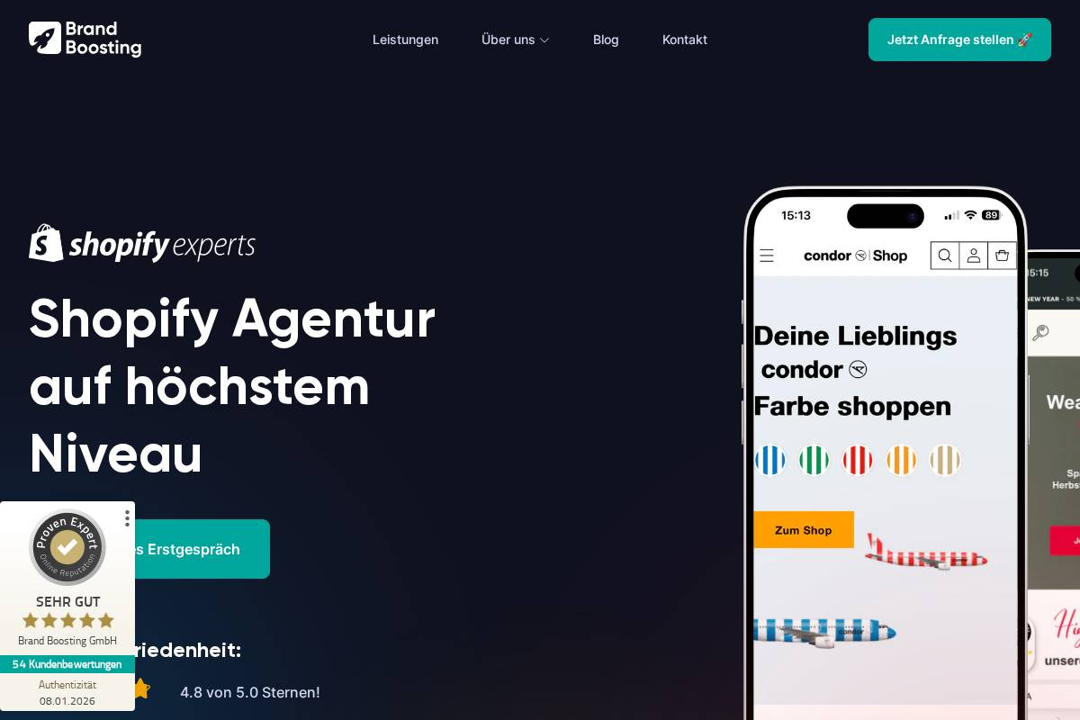 Brand Boosting GmbH homepage screenshot