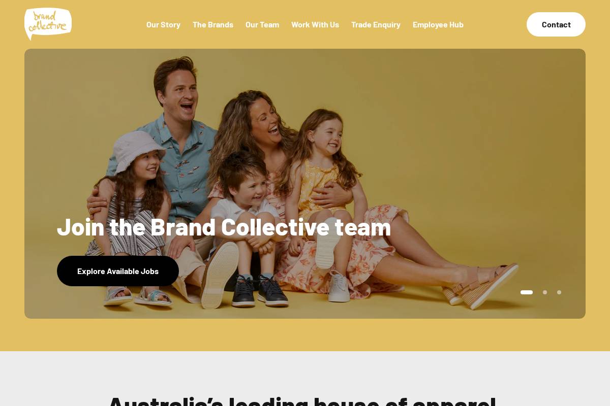 Brand Collective homepage screenshot