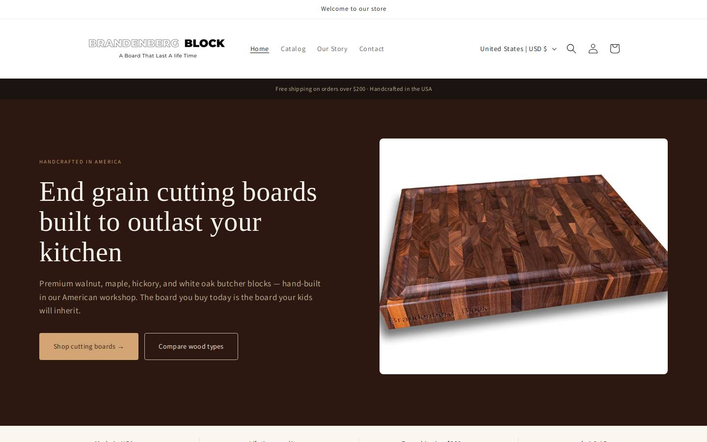 brandenbergblock.com homepage screenshot