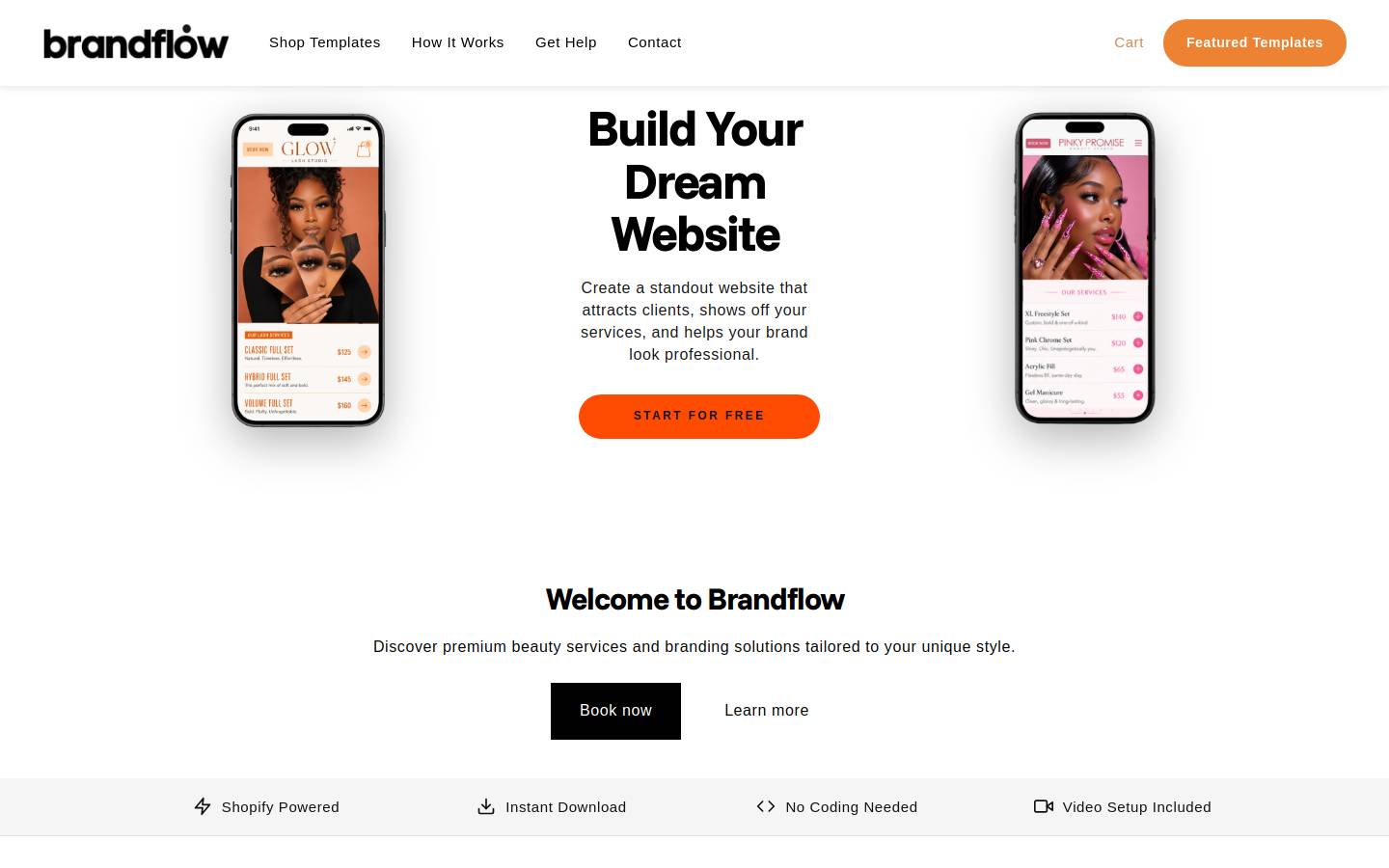 brandflowsiteshop.com homepage screenshot