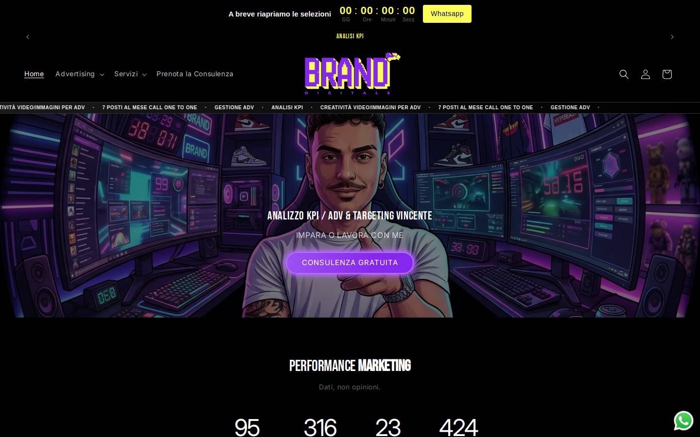 brandigitale.it homepage screenshot
