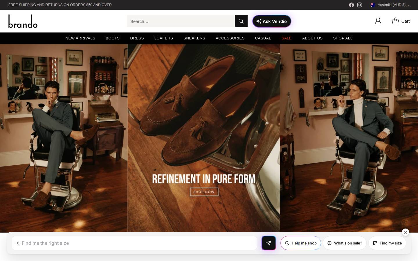 Brando homepage screenshot