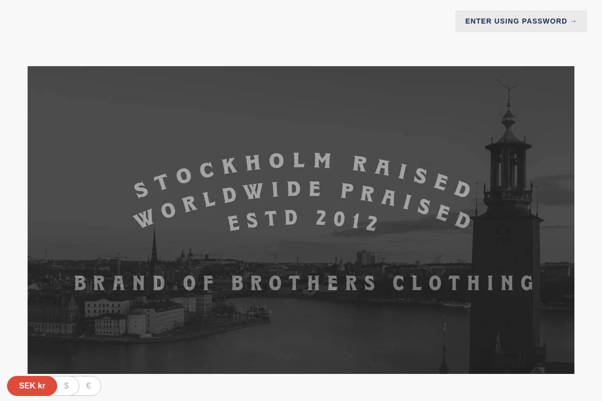 brandofbrothersclothing.com homepage screenshot