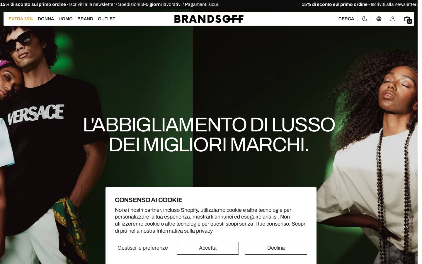 Brands Off homepage screenshot