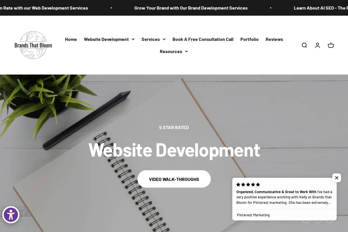 brandsthatbloom.com homepage screenshot