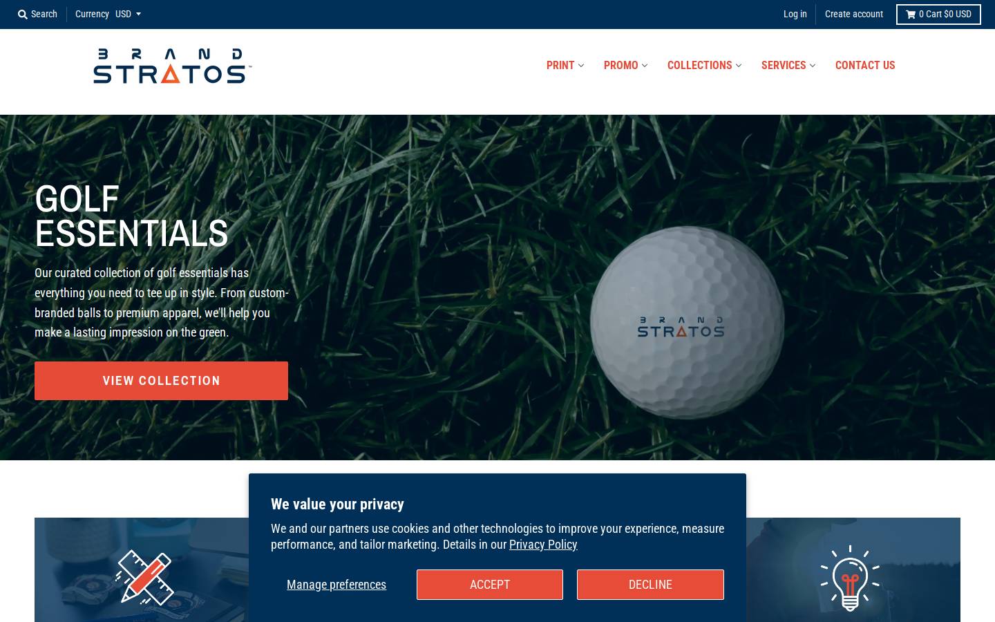 brandstratos.com homepage screenshot