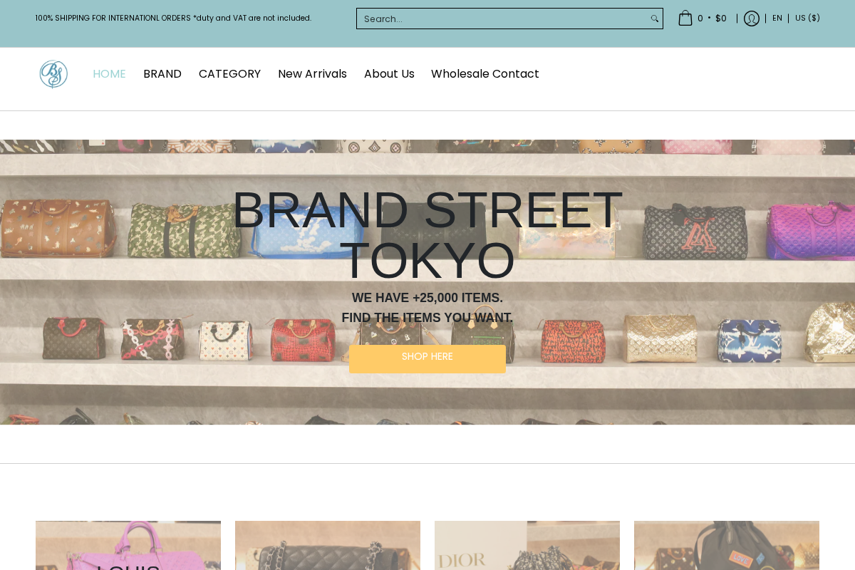 Brand Street Tokyo homepage screenshot