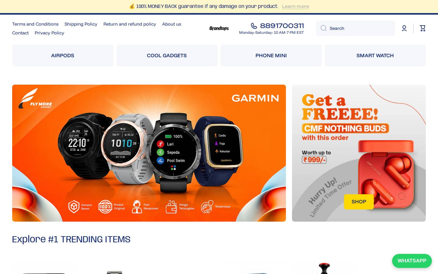brandtops.in homepage screenshot