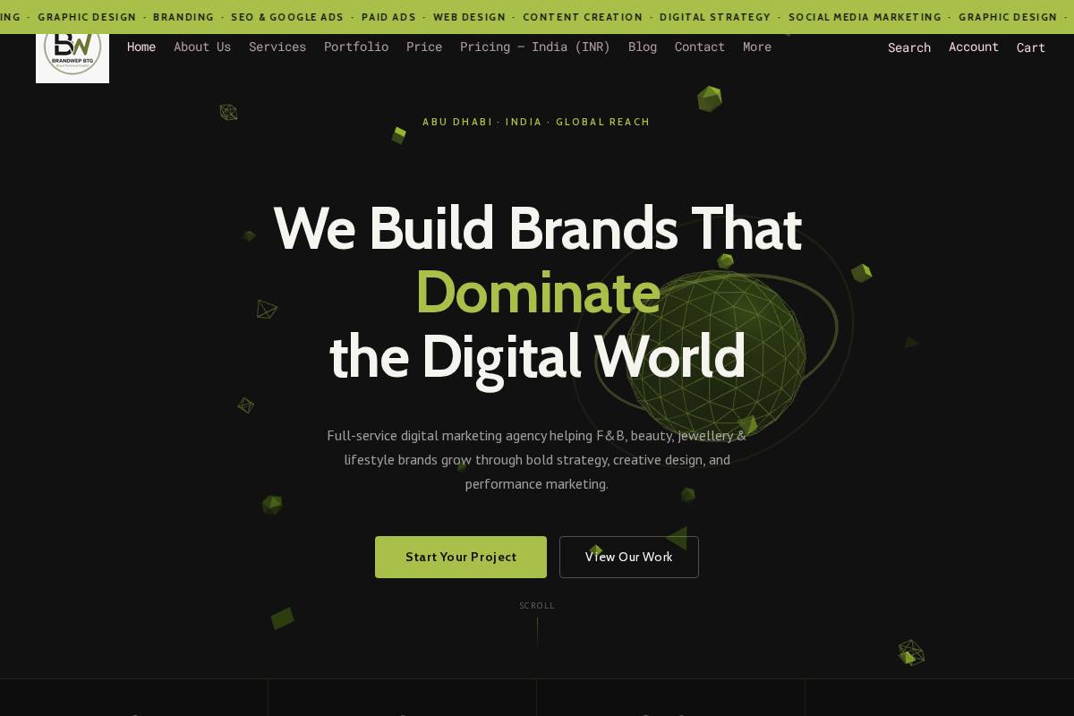 brandwepbtg.com homepage screenshot