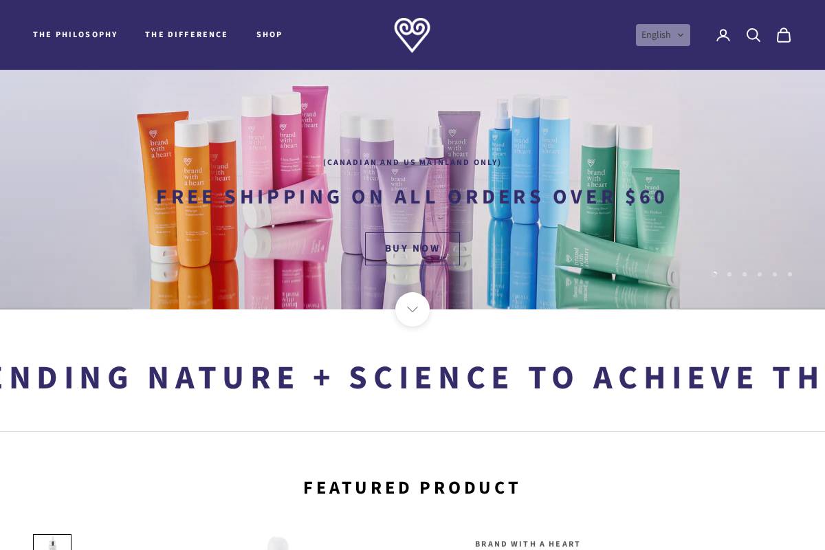 brandwithaheart.com homepage screenshot