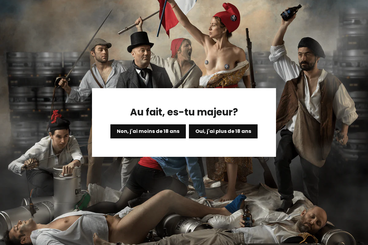 Brasserie Caporal homepage screenshot