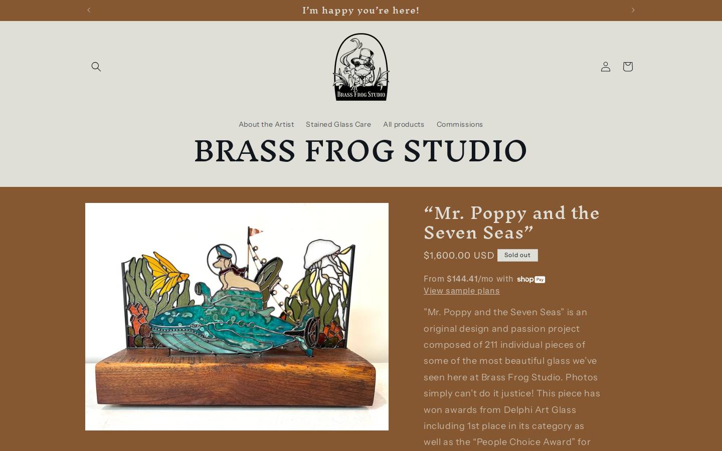 brassfrogstudio.com homepage screenshot