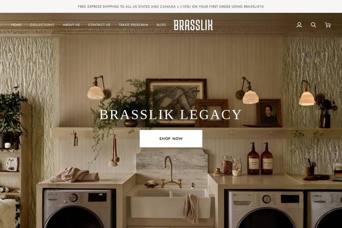 brasslik.com homepage screenshot