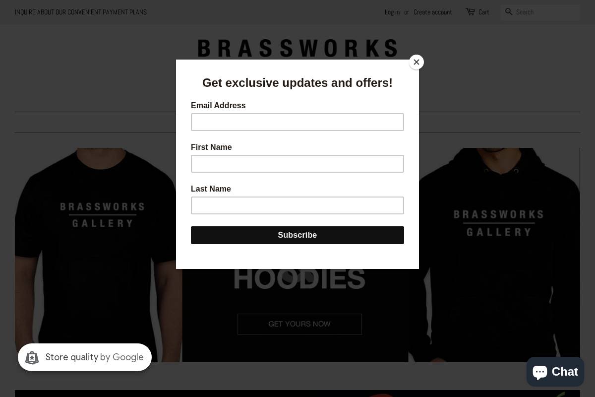 brassworksgallery.com homepage screenshot