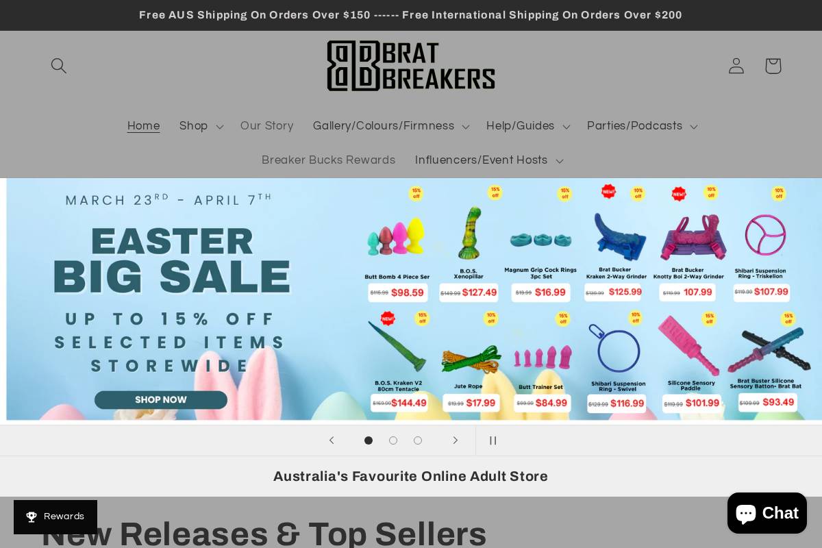 bratbreakers.com.au homepage screenshot