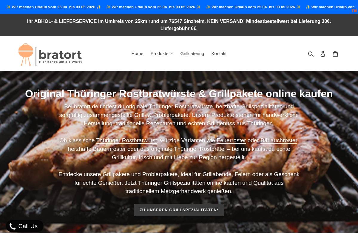 bratort.de homepage screenshot