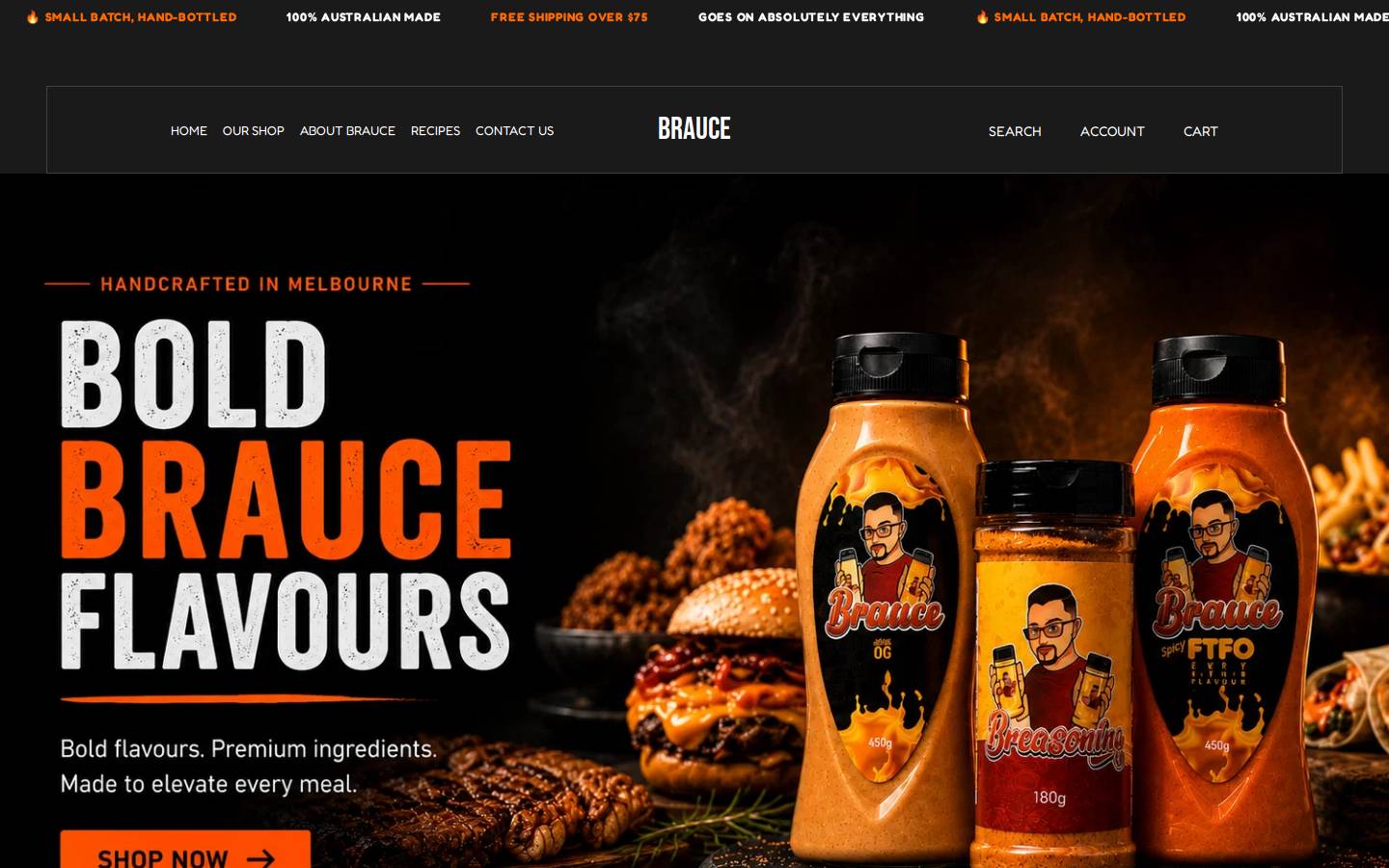 brauce.au homepage screenshot