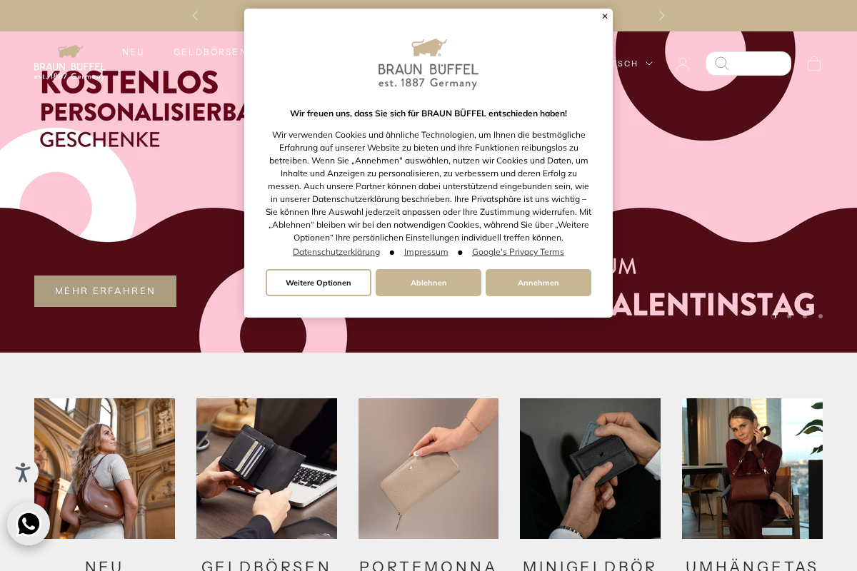 Braun Bueffel homepage screenshot